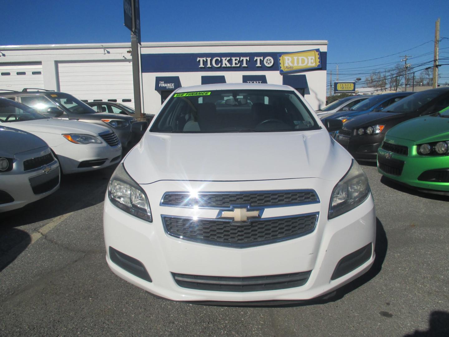 2013 WHITE Chevrolet Malibu LS (1G11B5SA4DF) with an 2.5L L4 DOHC 16V engine, 6-Speed Automatic transmission, located at 1254 Manheim Pike, Lancaster, PA, 17601, (717) 393-9133, 40.062870, -76.323273 - Photo#1